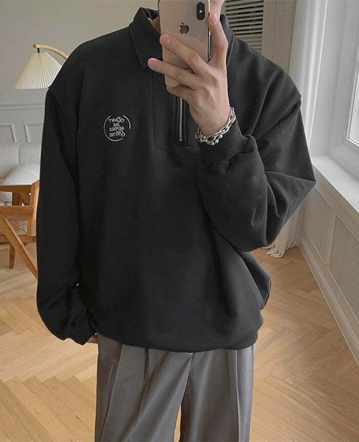 ASCLO(エジュクロ)Pleddy Before Half Zip Up Sweat Shirt