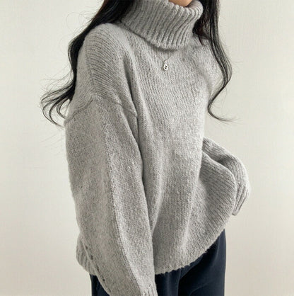 Beidelli(ベイデリ)ルーズフィットリブタートルネックニット