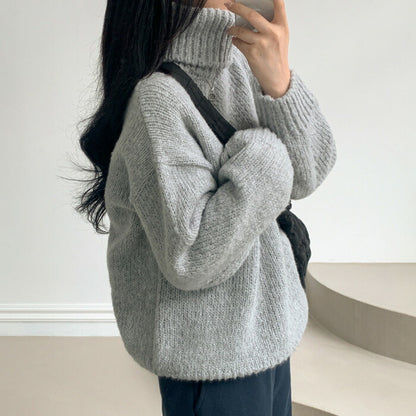 Beidelli(ベイデリ)ルーズフィットリブタートルネックニット