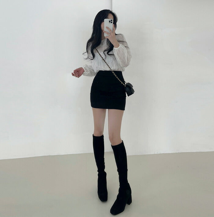 Beidelli(ベイデリ)ハイウエストストレッチミニスカート/42729648947427