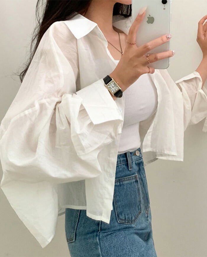 Beidelli(ベイデリ)サンデールーズフィットクロップガーゼシャツ