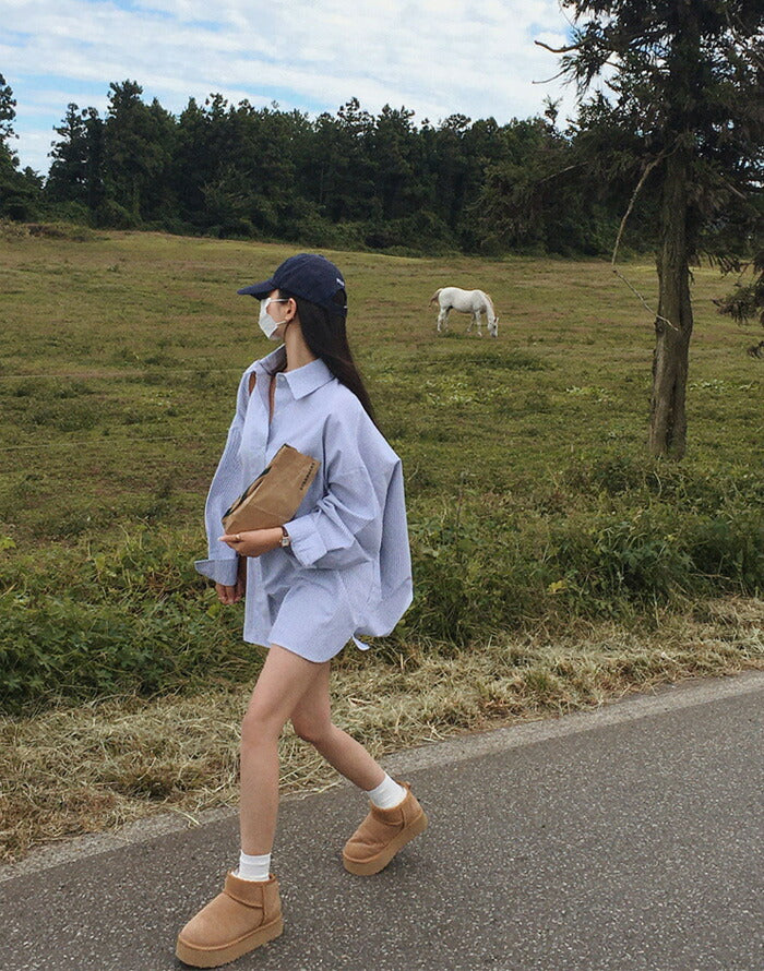 Beidelli(ベイデリ)[BELLIDE MADE] オックスフォードストライプシャツ