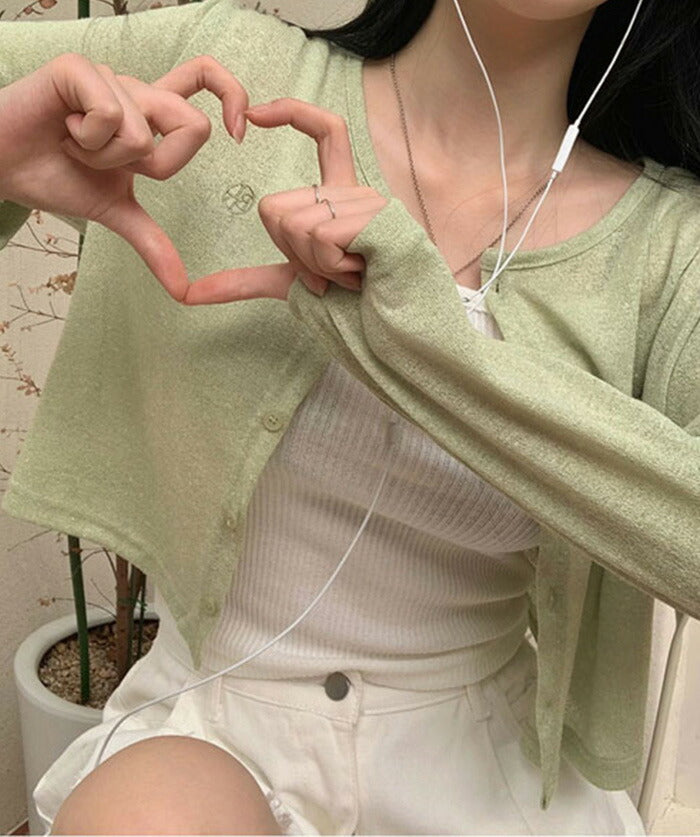 Beidelli(ベイデリ)クロップシースルーカーディガン