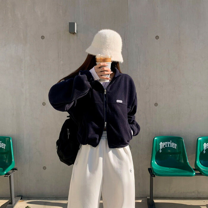 Beidelli(ベイデリ)[BELLIDE MADE] ベーシックフリースクロップドジップアップ