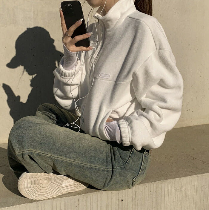 Beidelli(ベイデリ)[BELLIDE MADE] ベーシックフリースクロップドジップアップ