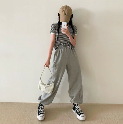Beidelli(ベイデリ)[BELLIDE MADE] ベーシック刺繍ツーウェイジョガートレーニングパンツ