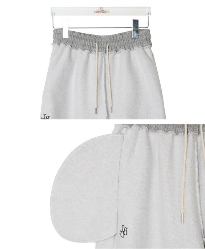 Beidelli(ベイデリ)[BELLIDE MADE] リニューアルVER、 両面起毛刺繍ツーウェイジョガートレーニングパンツ
