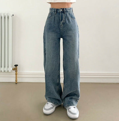 Beidelli(ベイデリ)ハイウエストピンタックワイドデニムパンツ