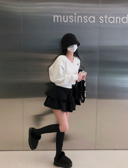 Beidelli(ベイデリ)コーデュロイティアードスカート