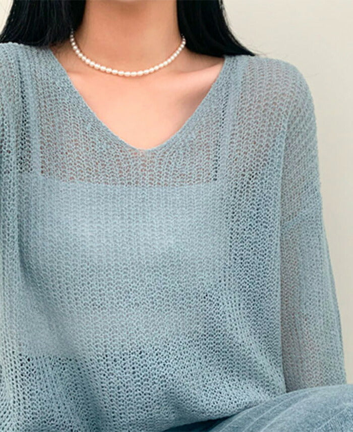 Beidelli(ベイデリ)胸キュンシースルーブクルニット