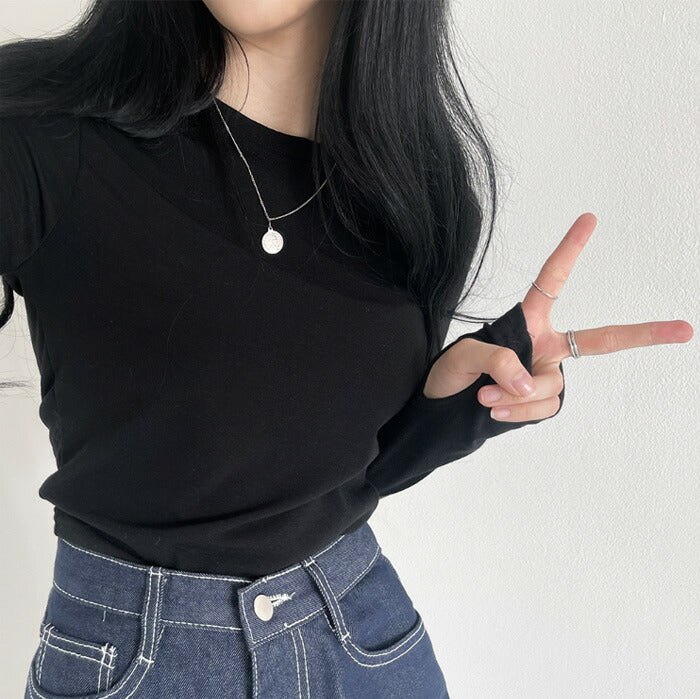 Beidelli(ベイデリ)もちもちアームウォーマー付き長袖Tシャツ