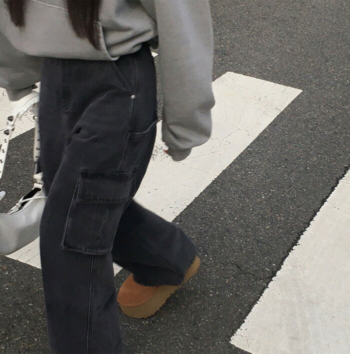 Beidelli(ベイデリ)[BELLIDE MADE] ビンテージウォッシングワイドカーゴパンツ