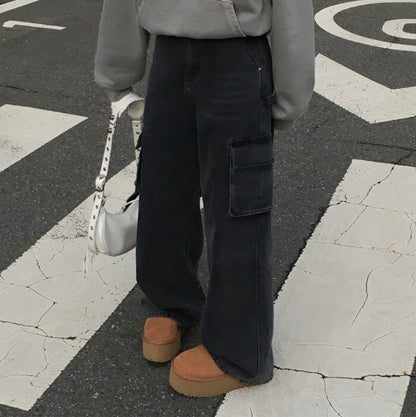 Beidelli(ベイデリ)[BELLIDE MADE] ビンテージウォッシングワイドカーゴパンツ