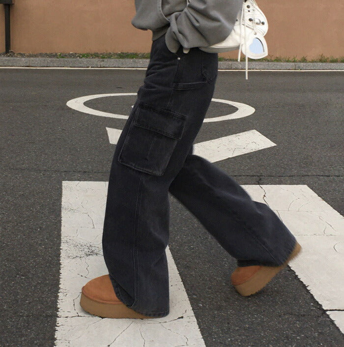 Beidelli(ベイデリ)[BELLIDE MADE] ビンテージウォッシングワイドカーゴパンツ