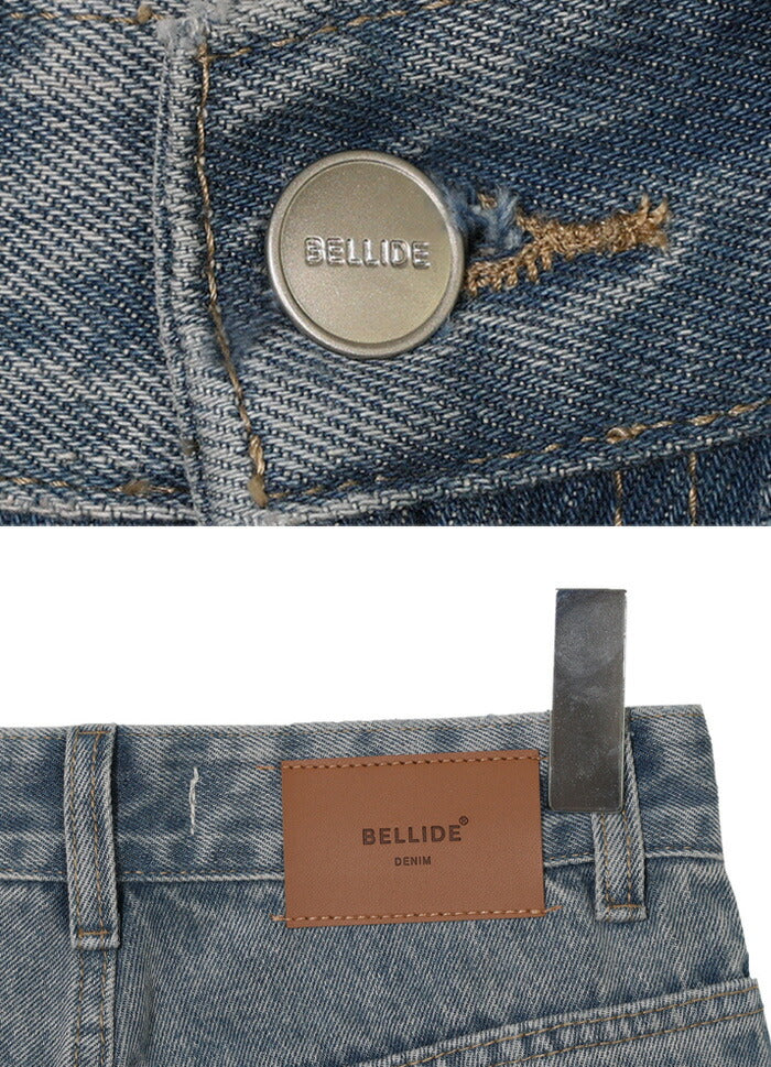 Beidelli(ベイデリ)[BELLIDE MADE] ビンテージウォッシングワイドカーゴパンツ