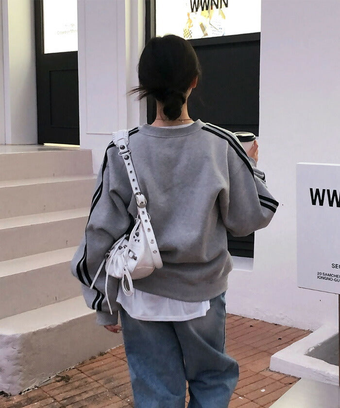 Beidelli(ベイデリ)[BELLIDE MADE] トラックVネックオーバーフィットトレーナー