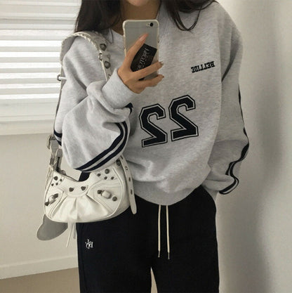 Beidelli(ベイデリ)[BELLIDE MADE] トラックVネックオーバーフィットトレーナー