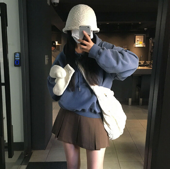Beidelli(ベイデリ)[BELLIDE MADE] 裏起毛ビンテージピグメントクロップドパーカー