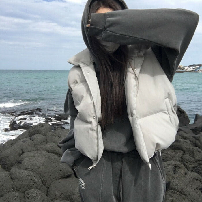 Beidelli(ベイデリ)[BELLIDE MADE] 裏起毛ビンテージピグメントクロップドパーカー