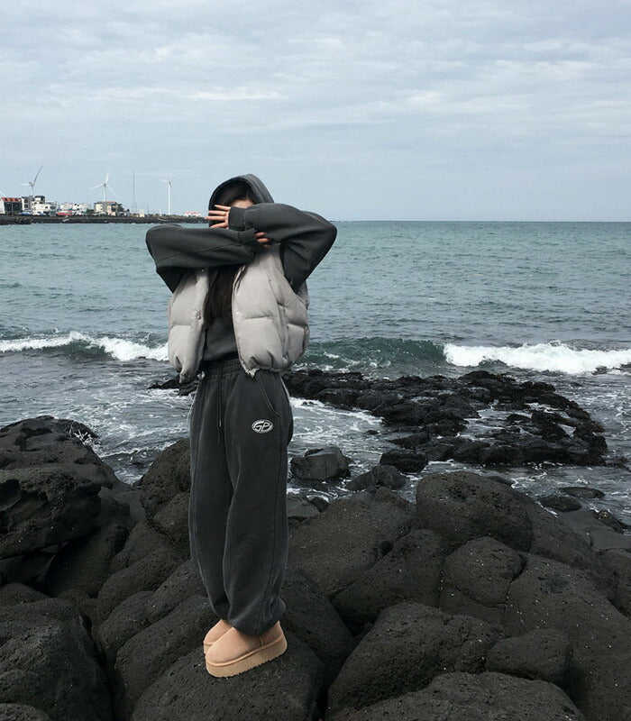 Beidelli(ベイデリ)[BELLIDE MADE] 裏起毛ビンテージピグメントクロップドパーカー