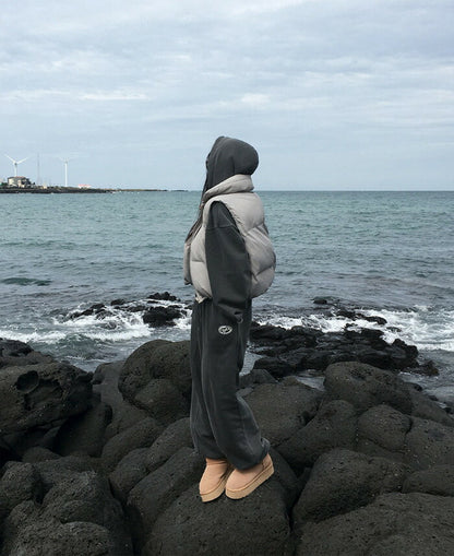 Beidelli(ベイデリ)[BELLIDE MADE] 裏起毛ビンテージピグメントクロップドパーカー