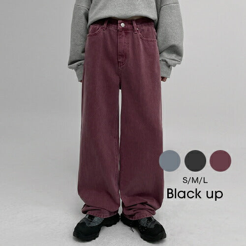 BLACK UP(ブラックアップ)テードピグメントワイドパンツ