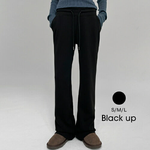 BLACK UP(ブラックアップ)クォーテッドブーツカットバンディングパンツ