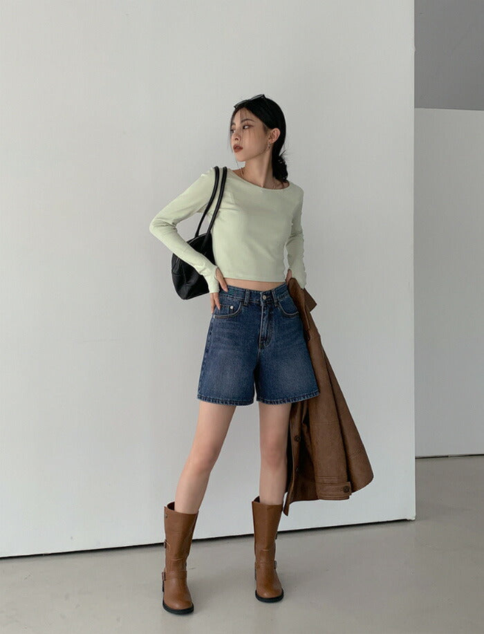 BLACK UP(ブラックアップ)アンドモンドクロップウォーマーTシャツ