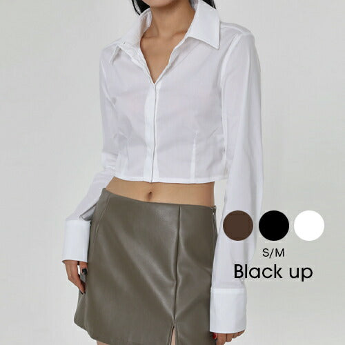 BLACKUP(ブラックアップ)シューナッツベーシッククロップシャツ