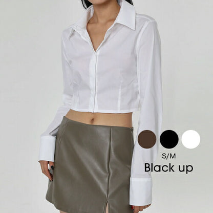 BLACKUP(ブラックアップ)シューナッツベーシッククロップシャツ