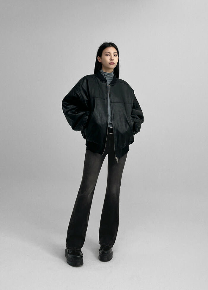 BLACK UP(ブラックアップ)ビオウォッシュブーツカットデニムパンツ