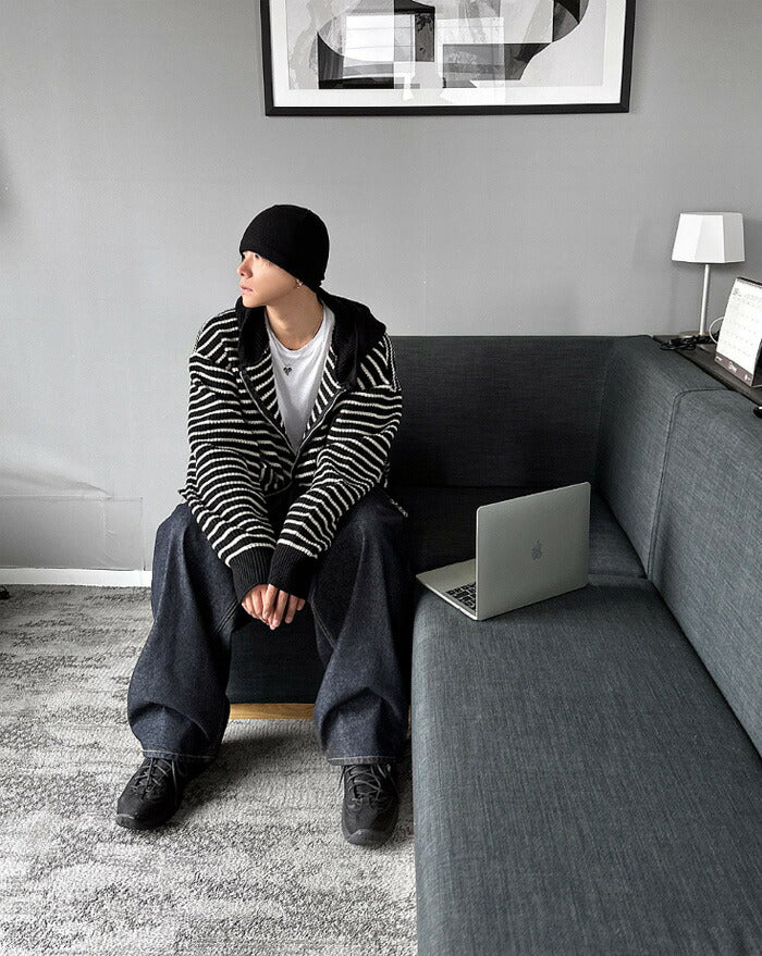 HOLY IN CODE(ホーリーインコード)No.0363 st KNIT hood warmer zip-up