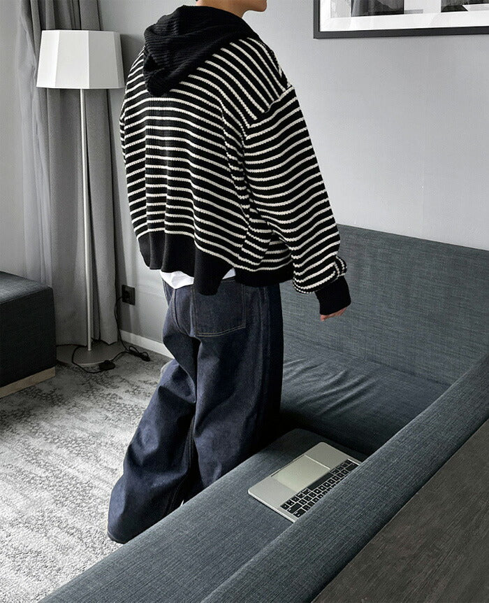 HOLY IN CODE(ホーリーインコード)No.0363 st KNIT hood warmer zip-up