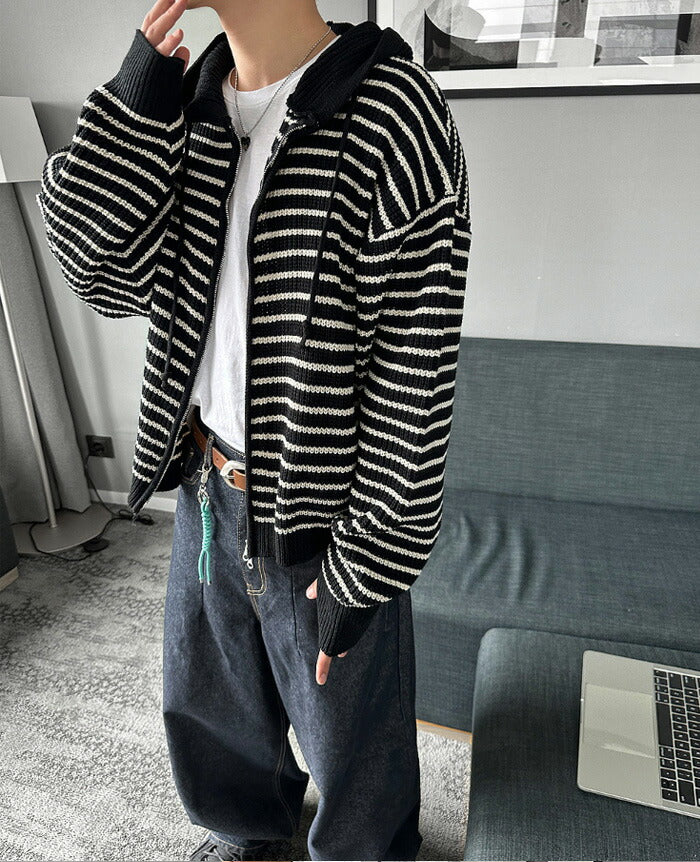 HOLY IN CODE(ホーリーインコード)No.0363 st KNIT hood warmer zip-up