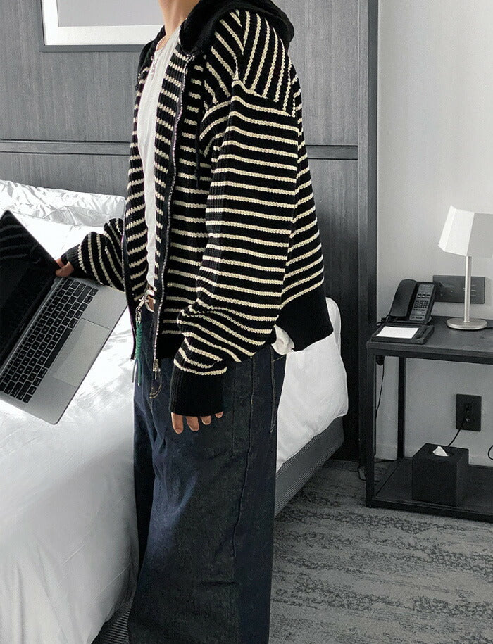 HOLY IN CODE(ホーリーインコード)No.0363 st KNIT hood warmer zip-up