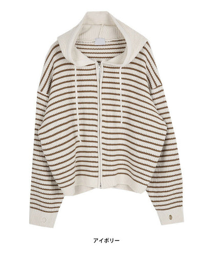 HOLY IN CODE(ホーリーインコード)No.0363 st KNIT hood warmer zip-up