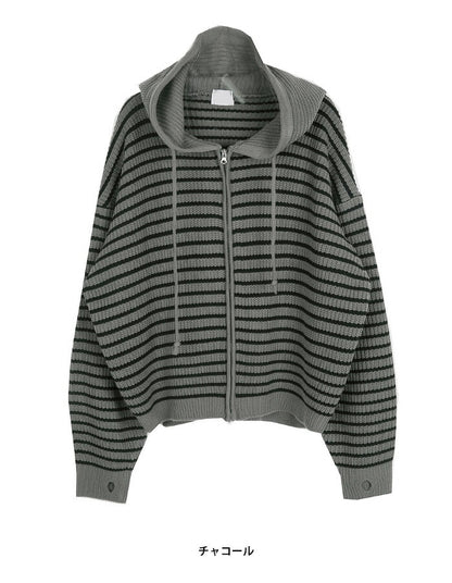 HOLY IN CODE(ホーリーインコード)No.0363 st KNIT hood warmer zip-up