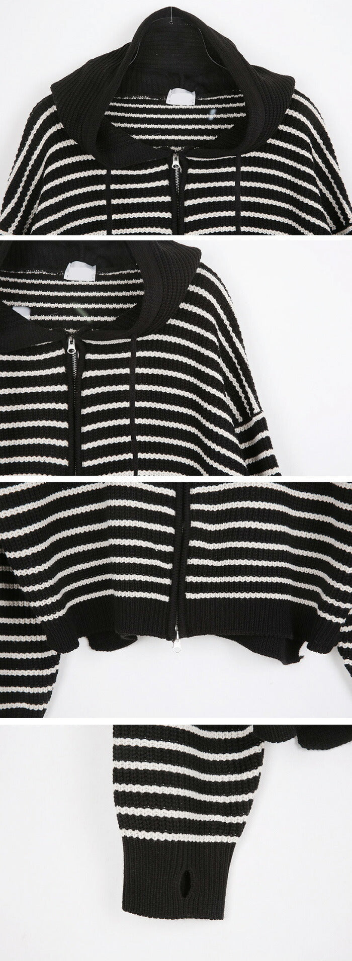 HOLY IN CODE(ホーリーインコード)No.0363 st KNIT hood warmer zip-up