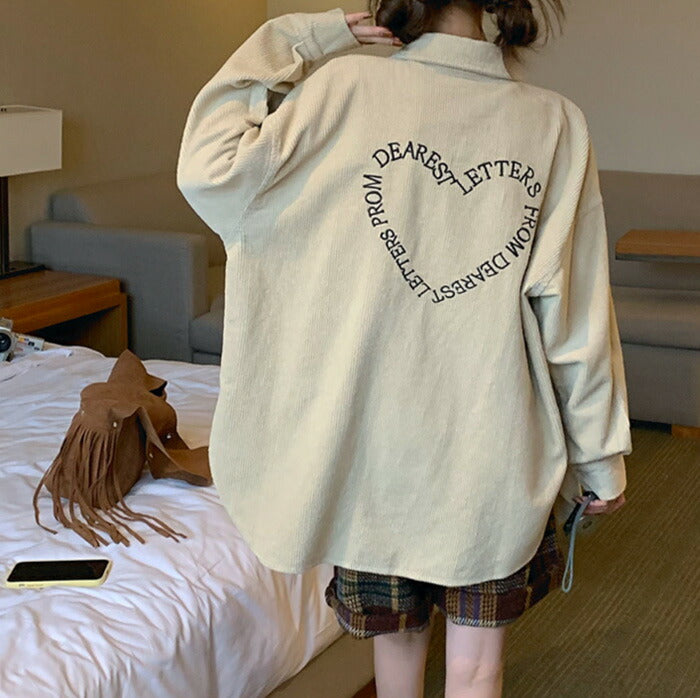 KICKSEWING（キックスウィング）ディアリストコーデュロイ オーバーフィットシャツ