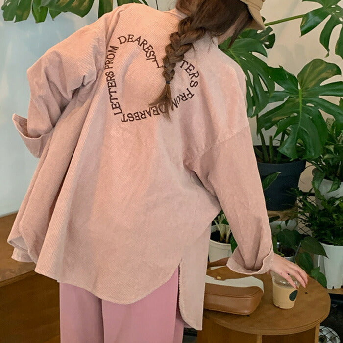 KICKSEWING（キックスウィング）ディアリストコーデュロイ オーバーフィットシャツ