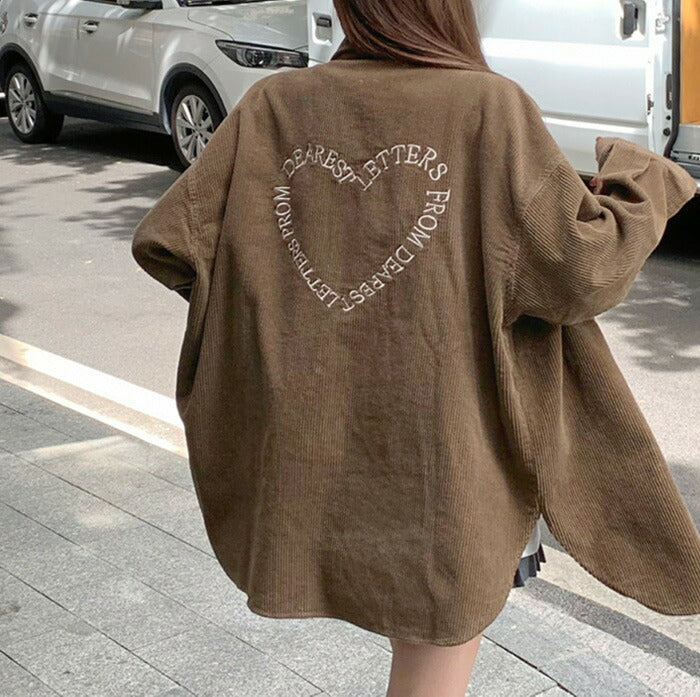 KICKSEWING（キックスウィング）ディアリストコーデュロイ オーバーフィットシャツ