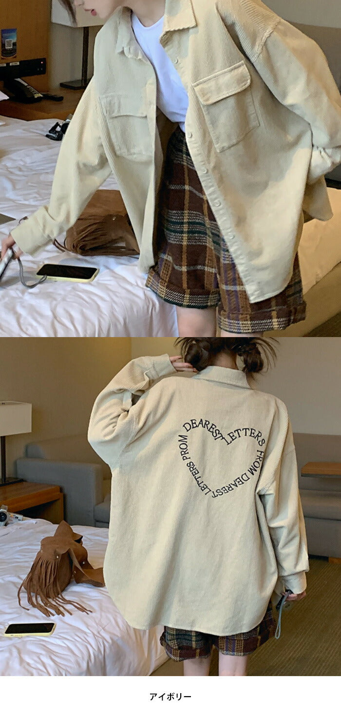 KICKSEWING（キックスウィング）ディアリストコーデュロイ オーバーフィットシャツ