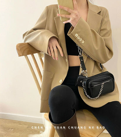KICKSEWING（キックスウィング）チャイリンレザー チェーン ショルダーバッグ