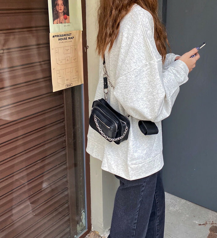 KICKSEWING（キックスウィング）チャイリンレザー チェーン ショルダーバッグ