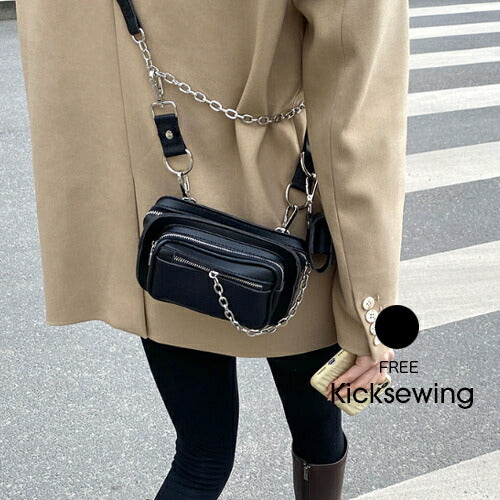 KICKSEWING（キックスウィング）チャイリンレザー チェーン ショルダーバッグ