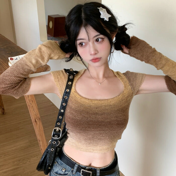 KICKSEWING（キックスウィング）コリンズクロップキャミソールウォーマーセット