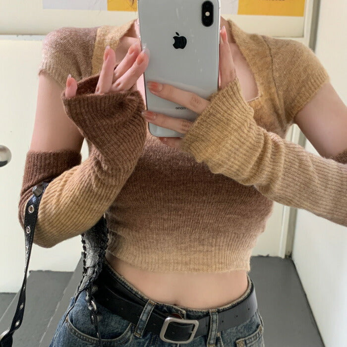 KICKSEWING（キックスウィング）コリンズクロップキャミソールウォーマーセット