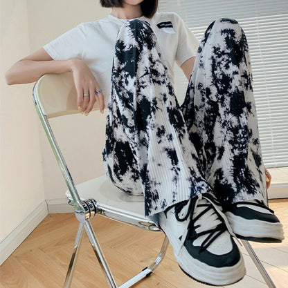 KICKSEWING（キックスウィング）スキンタイダイ捺染プリーツパンツ