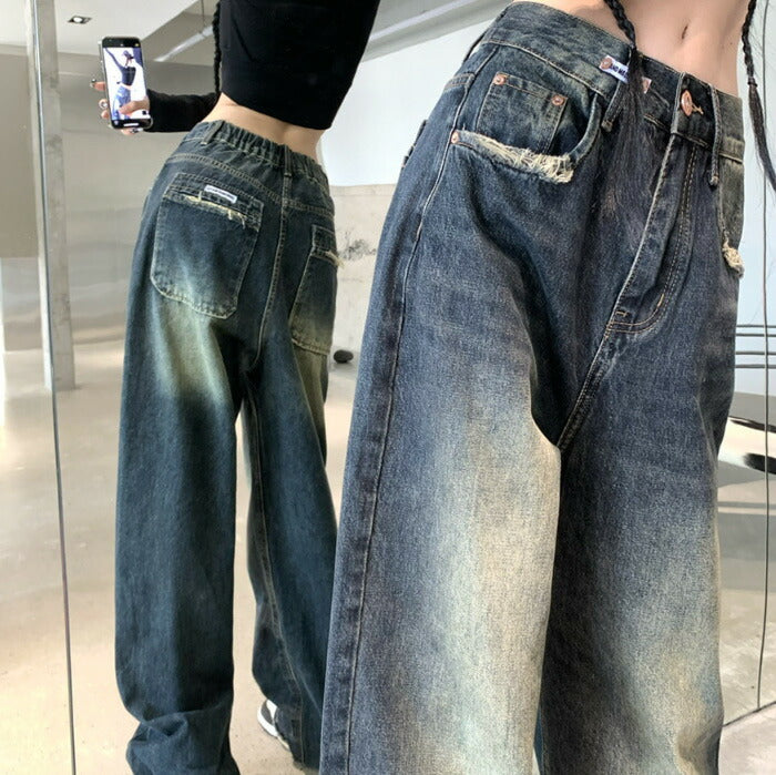 KICKSEWING（キックスウィング）ミケロジーンズワイドデニムパンツ