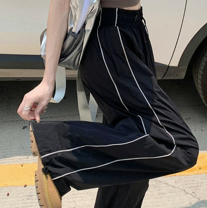 KICKSEWING（キックスウィング）ナイロンサイドラインジョガーパンツ